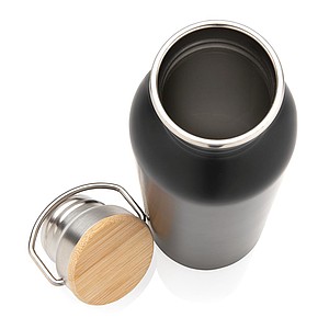 Moderní nerezová láhev na vodu, objem 700ml, černá