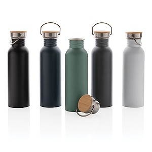Moderní nerezová láhev na vodu, objem 700ml, černá