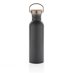 Moderní nerezová láhev na vodu, objem 700ml, tmavě šedá