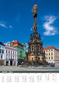 Morava 2025, nástěnný kalendář, prodloužená záda