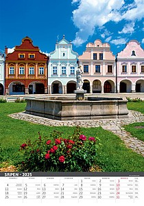 Morava 2025, nástěnný kalendář, prodloužená záda