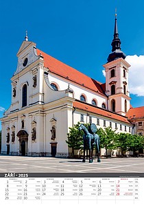 Morava 2025, nástěnný kalendář, prodloužená záda