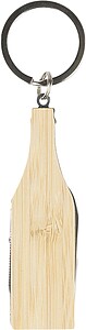 Multifunkční klíčenka z bambusu, hnědá - reklamní předměty