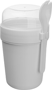 Müsli kelímek „to go“ 500 ml, bílá - reklamní předměty