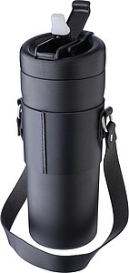 MYRKONA Dvoustěnná láhev na pití z nerezové oceli, 730 ml, černá