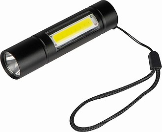Nabíjecí baterka s LED i COB světlem - reklamní předměty