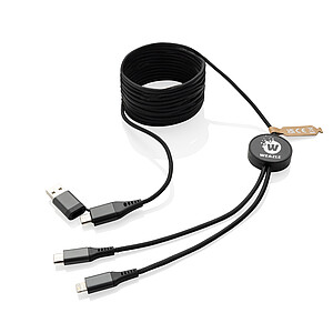 Nabíjecí kabel 4v1 3m z RCS rPET, šedá