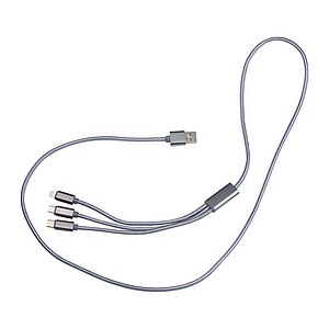 Nabíjecí kabel 4v1, koncovky USB, Micro USB, USB-C a lightning - reklamní předměty