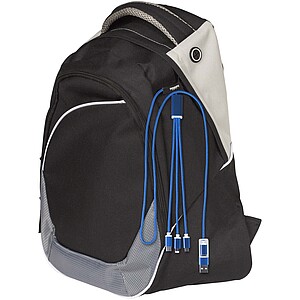 Nabíjecí kabel 5v1 z recyklovaného hliníku, královská modrá