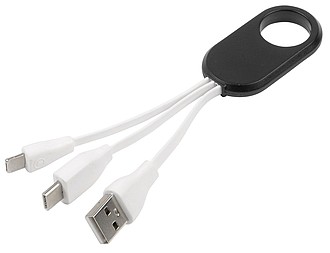 Nabíjecí kabel s očkem, černý