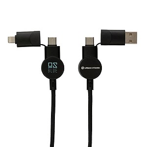 Nabíjecí kabel se 4 koncovkami, černý