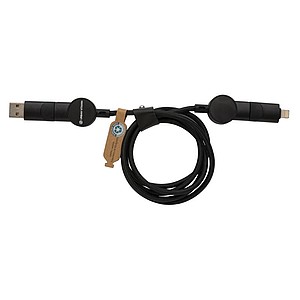 Nabíjecí kabel se 4 koncovkami, černý