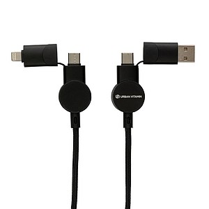 Nabíjecí kabel se 4 koncovkami, černý