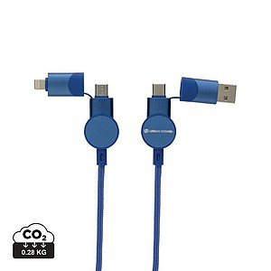 Nabíjecí kabel se 4 koncovkami, modrý