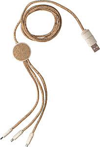 Nabíjecí kabel se slaměným povrchem - reklamní předměty