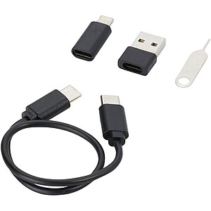 Nabíjecí kabel se stojánkem na telefon, černý