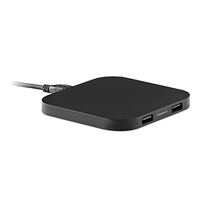 Nabíjecí podložka s USB portem a hubem, černá