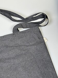 Nákupní taška z recyklované bavlny, tmavě šedý melír