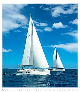 Nástěnný kalendář Sailing 2025