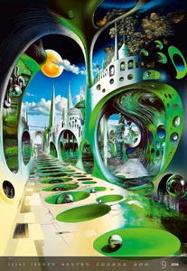 Nástěnný kalendář Surreal New Worlds 2026