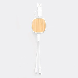 Navíjecí nabíjecí kabel s bambusovou plochou
