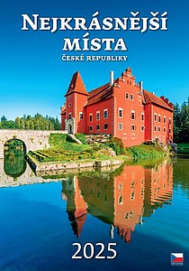Nejkrásnější místa ČR 2026, nástěnný kalendář, prodloužená záda