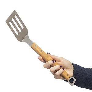 Nerezová grilovací špachtle, hnědá