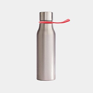 Nerezová láhev na pití, 550ml, s červeným poutkem - reklamní předměty