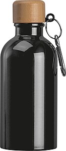 Nerezová láhev s karabinou 400 ml, černá