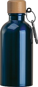 Nerezová láhev s karabinou 400 ml, tmavě modrá