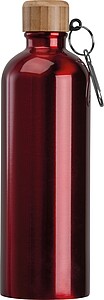 Nerezová láhev s karabinou 750 ml, červená
