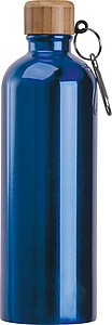 Nerezová láhev s karabinou 750 ml, modrá