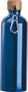 Nerezová láhev s karabinou 750 ml, modrá