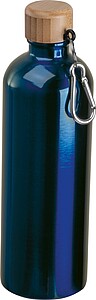 Nerezová láhev s karabinou 750 ml, tmavě modrá - reklamní předměty