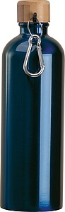 Nerezová láhev s karabinou 750 ml, tmavě modrá
