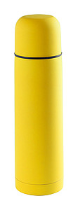 Nerezová pogumovaná termoska, 500ml, žlutá - reklamní předměty