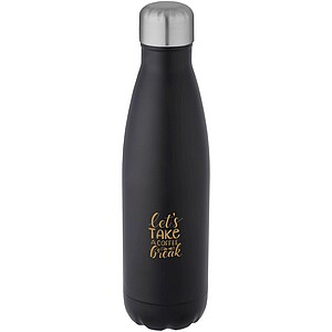 Nerezová termoláhev na pití z recyklované nerezové oceli, 500ml, černá