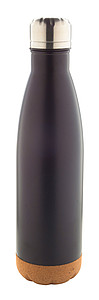 Nerezová termoska s korkovým dnem, 500ml, černá - reklamní předměty