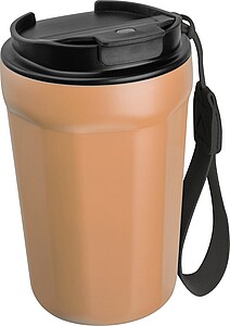 Nerezový cestovní termohrnek 350 ml, béžová - reklamní předměty