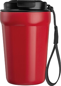 Nerezový cestovní termohrnek 350 ml, červená