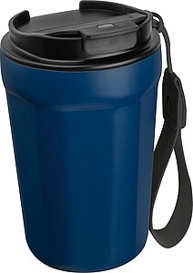 Nerezový cestovní termohrnek 350 ml, tmavě modrá - termohrnek s vlastním potiskem