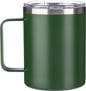 Nerezový dvoustěnný hrnek, 300 ml, zelená