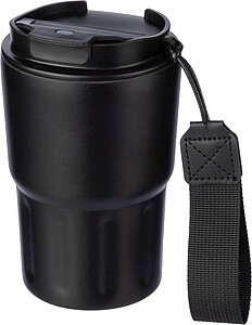 Nerezový dvoustěnný hrnek, 320 ml, černá