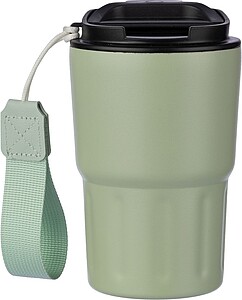 Nerezový dvoustěnný hrnek, 320 ml, jemně zelená