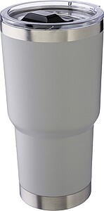 Nerezový dvoustěnný hrnek 590 ml, bílá