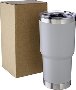 Nerezový dvoustěnný hrnek 590 ml, bílá