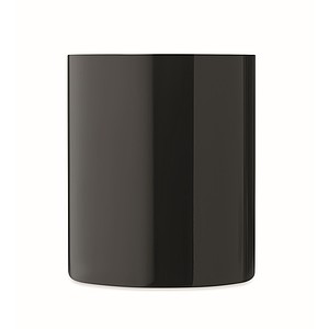 Nerezový hrnek, 300ml, s černým plastovým uchem, černý