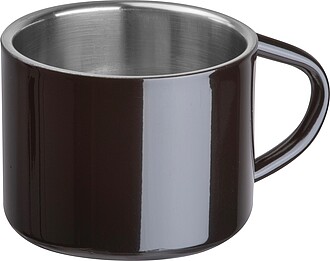 Nerezový hrnek na espresso 80ml, černá - reklamní hrnky