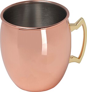 Nerezový hrnek s měděným povrchem 500 ml, růžová - sklenice s vlastním potiskem
