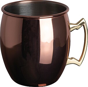 Nerezový hrnek s měděným povrchem 500 ml, růžová